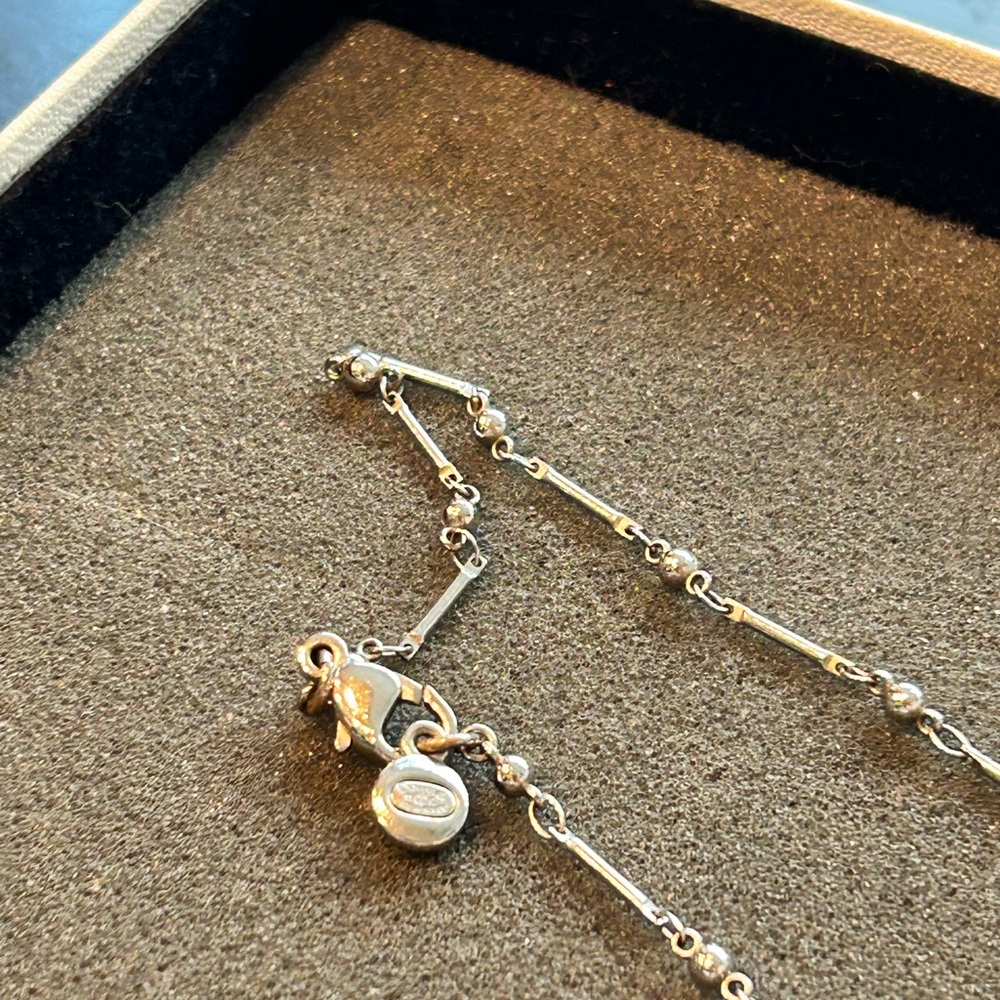 CHANEL Silver White Necklace with Pearls & Crystals Authentic 🔥Sale Ends Jan 1🔥 - Picture 9 of 10